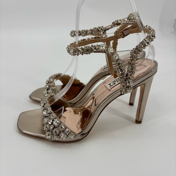 Badgley Mischka Galia Open Toe 4” Heels Size 6.5 - Picture 9 of 15